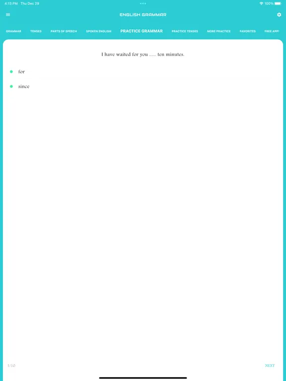 Ảnh chụp màn hình của English Grammar Book iPad 