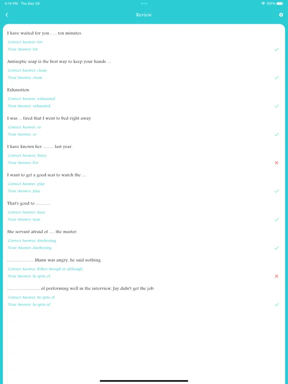Ảnh chụp màn hình của English Grammar Book iPad 