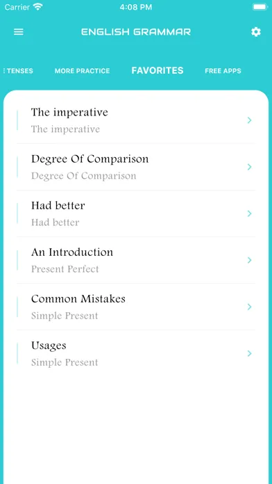 Ảnh chụp màn hình của English Grammar Book