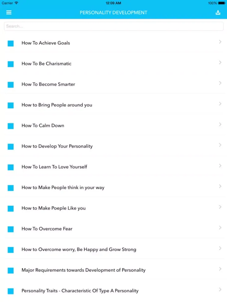 Tangkapan skrin Personality Development Pro iPad 