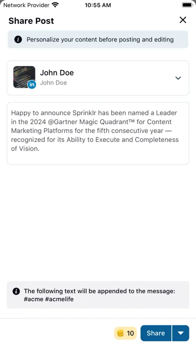 Ảnh chụp màn hình của Sprinklr Extend