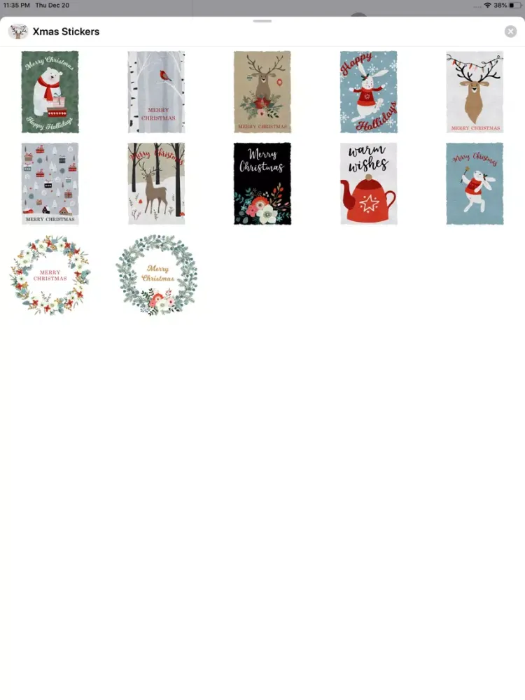 Xmas Christmas Stickers Pack iPad  Ekran Görüntüleri
