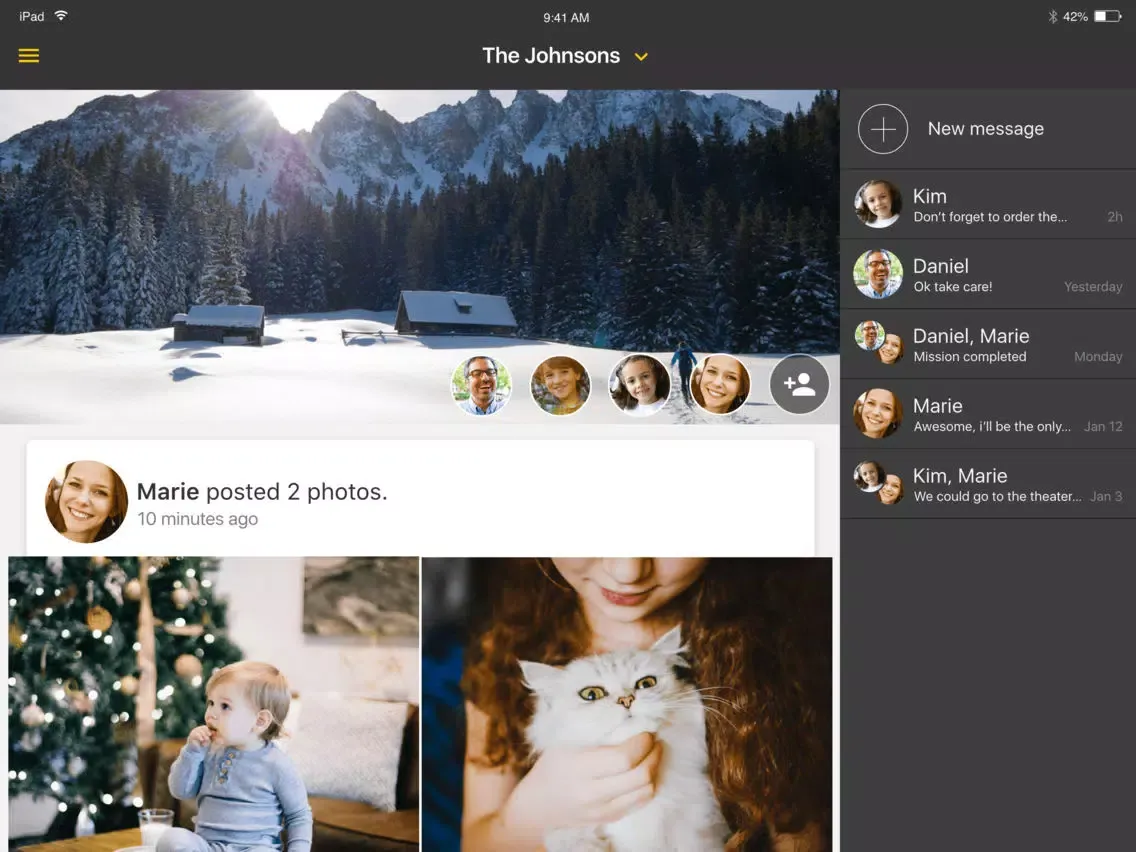 FamilyWall for Sprint iPad  スクリーンショット
