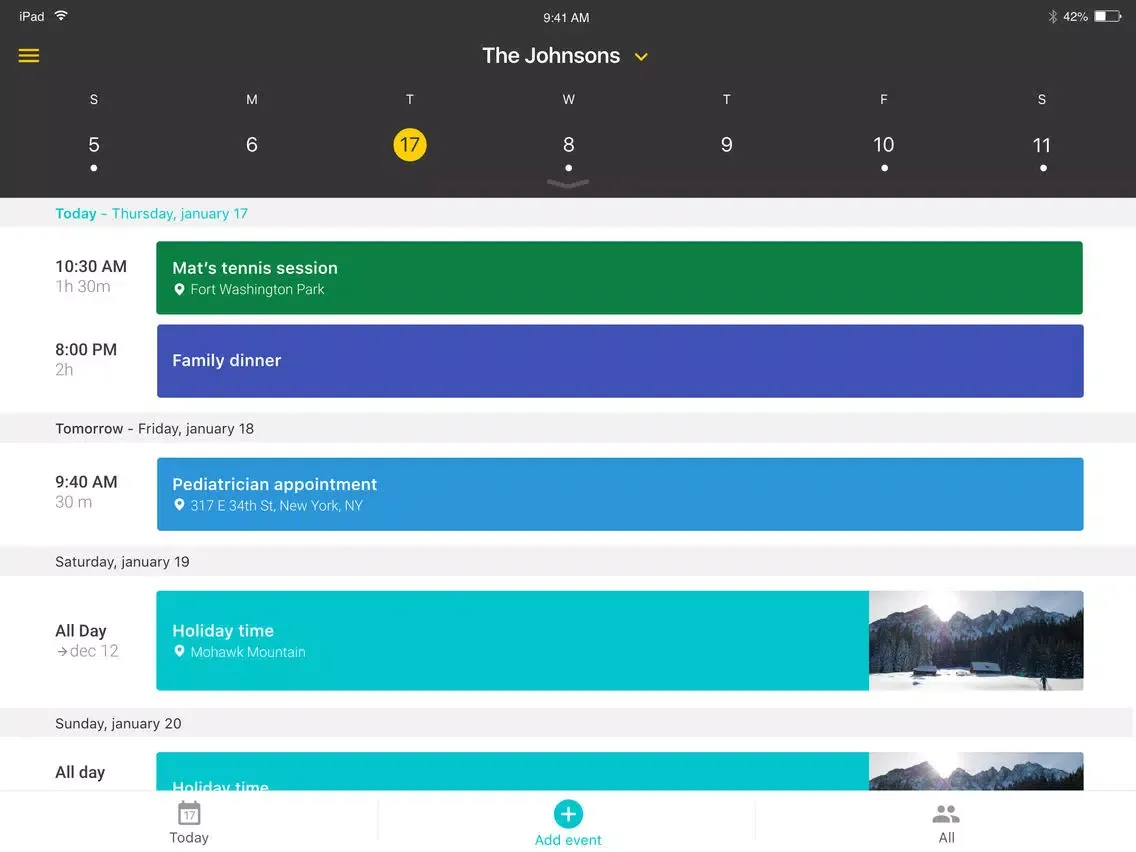 FamilyWall for Sprint iPad  スクリーンショット