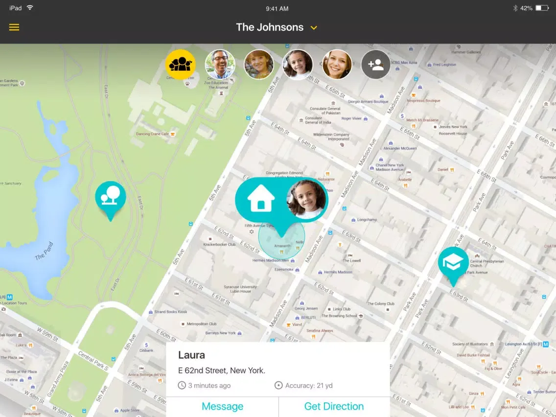 FamilyWall for Sprint iPad  スクリーンショット