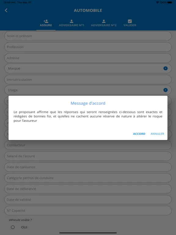 Tangkapan skrin Sanlam Cameroun iPad 