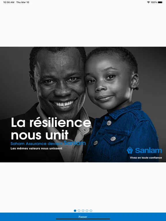 Tangkapan skrin Sanlam Cameroun iPad 