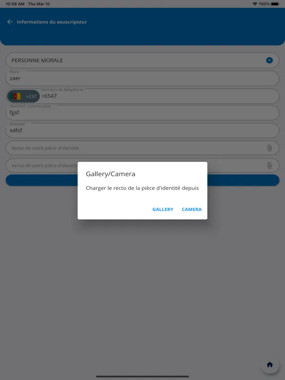 Tangkapan skrin Sanlam Cameroun iPad 