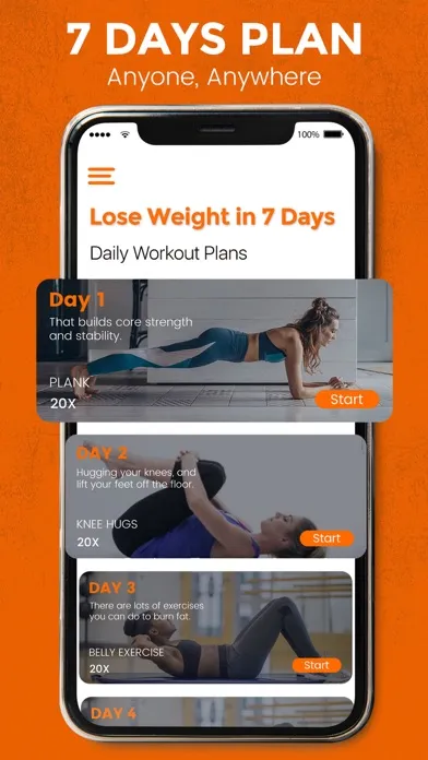 Lose Weight in 7 Days Workout سکرین شاٹس