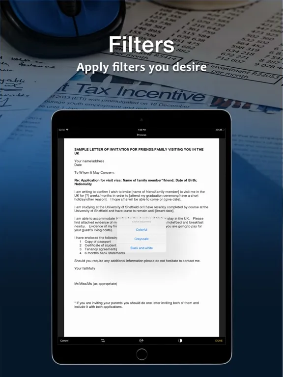 Tangkapan skrin Multi Documents Scanner OCR iPad 