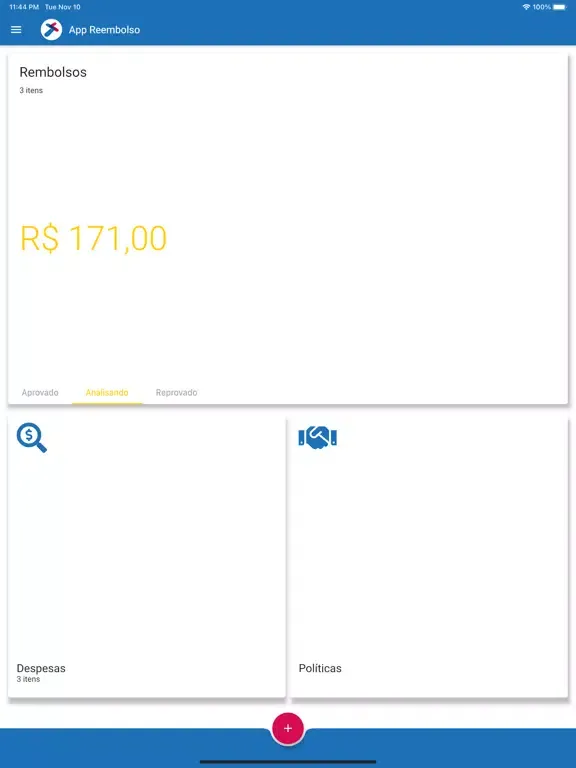 Capturas de tela do SPRO Expenses iPad 