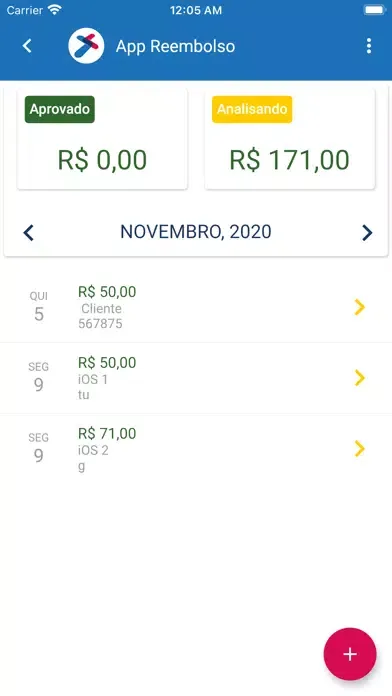 Capturas de tela do SPRO Expenses