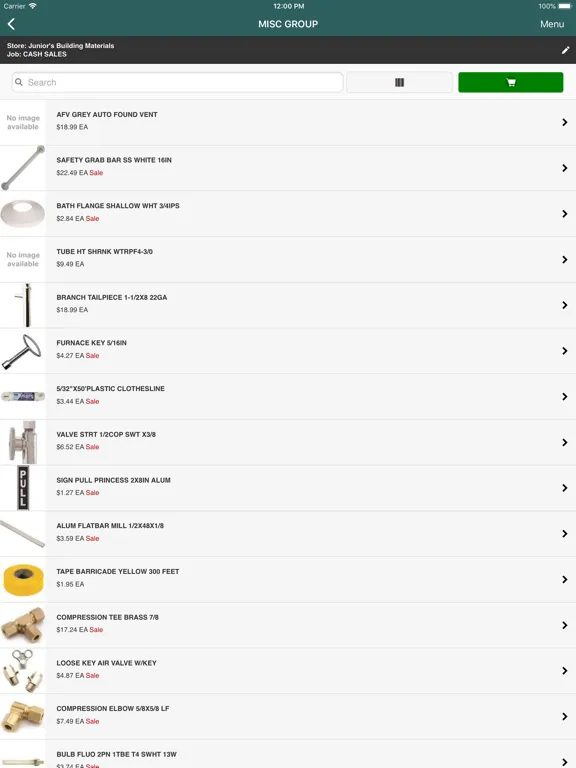 Скриншоты Junior's Building Materials iPad 