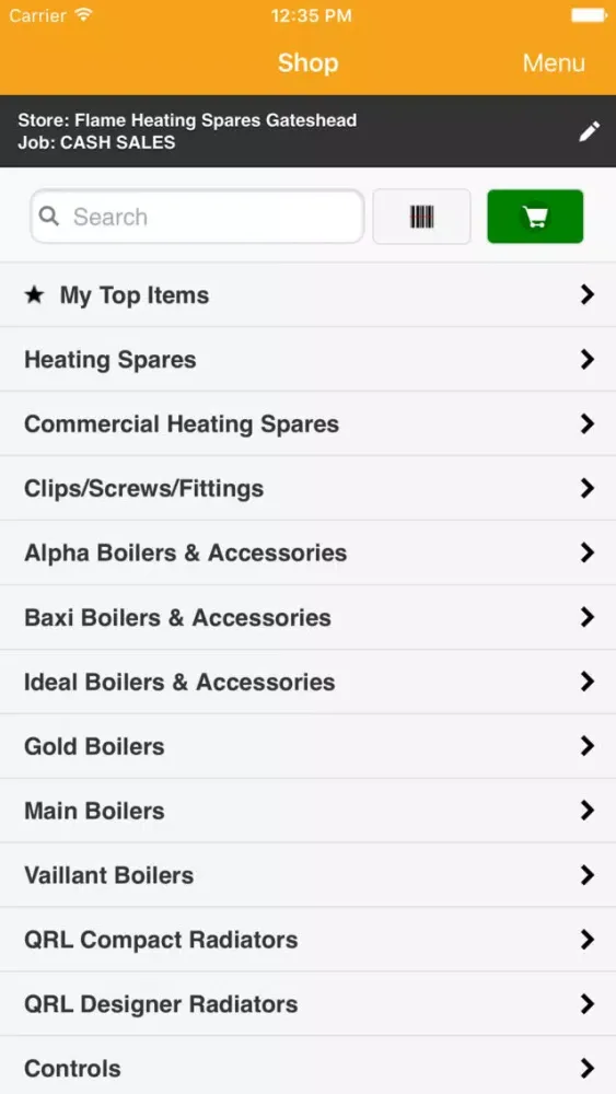 Zrzuty ekranu Flame Heating Spares