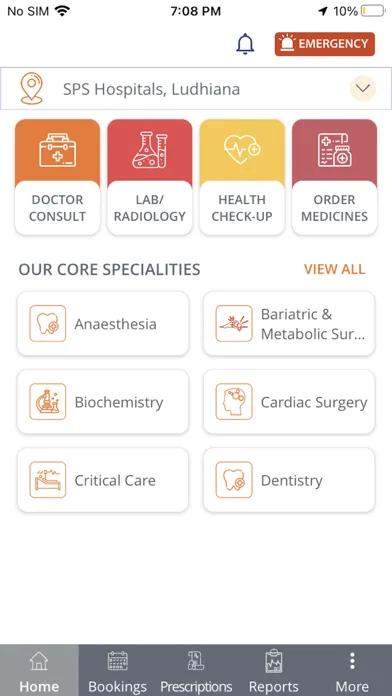 Tangkapan layar SPS MyHealth