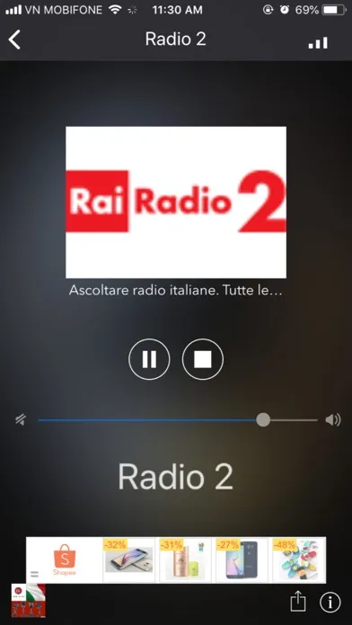 Capturas de tela do Italiane Radio Station
