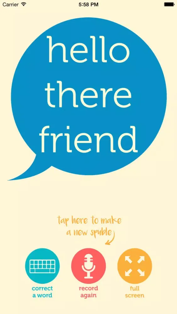 ภาพหน้าจอของ spuble – creating real life speech bubbles