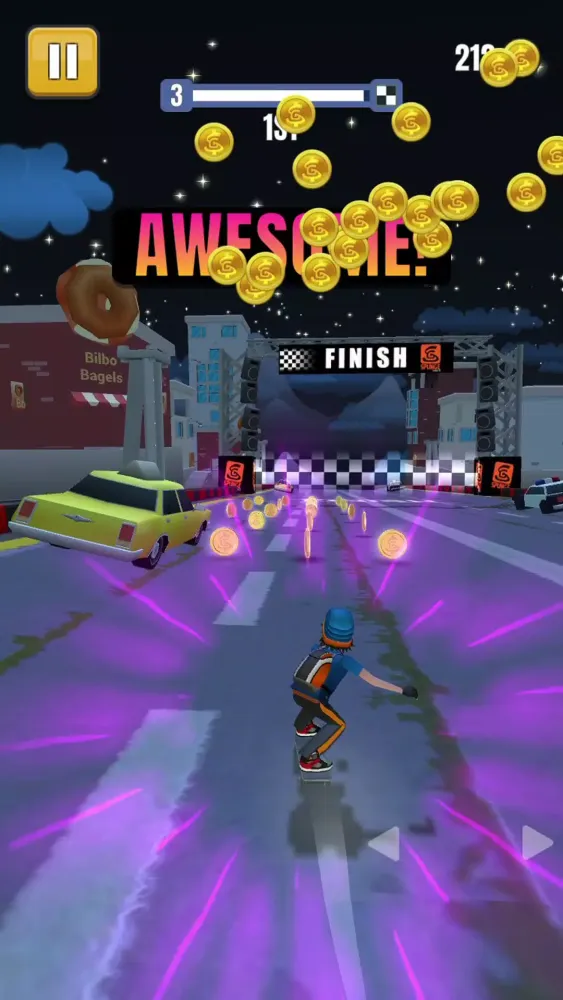 Capturas de tela do Faily Skater Street Racer