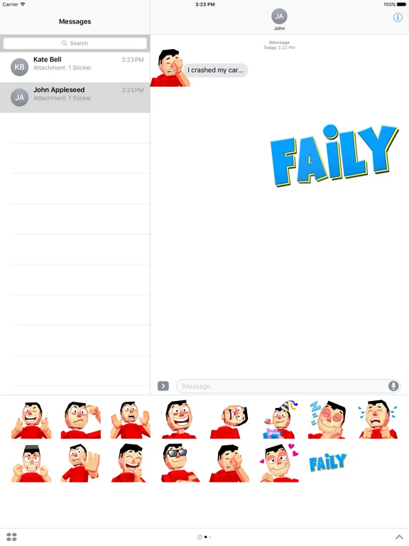 Capturas de pantalla de Faily Stickers iPad 