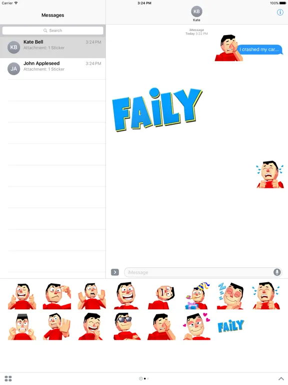 Capturas de pantalla de Faily Stickers iPad 