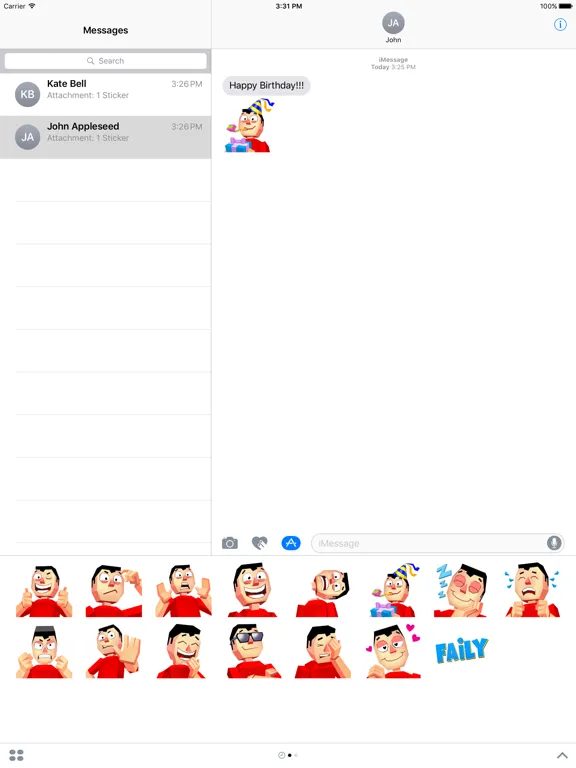Capturas de pantalla de Faily Stickers iPad 
