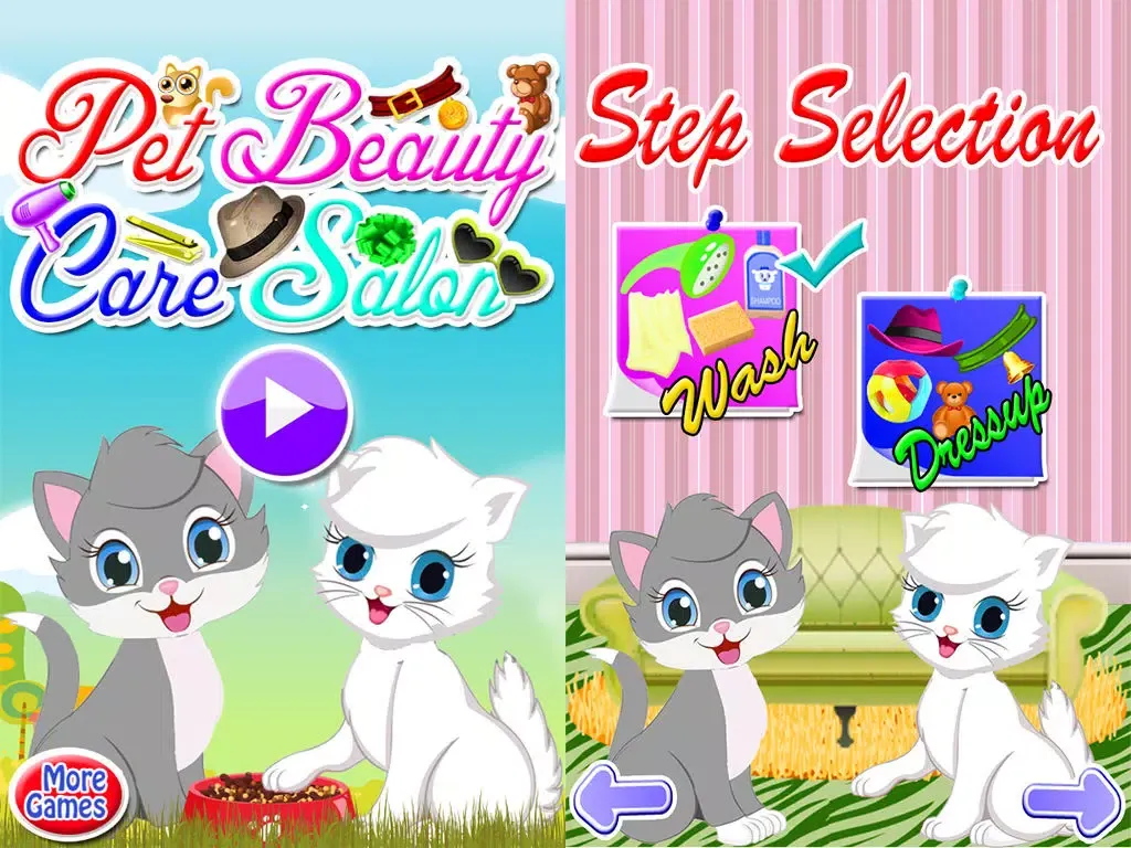 صور Fluffy Kitty Cat Pet Dress up Salon iPad 