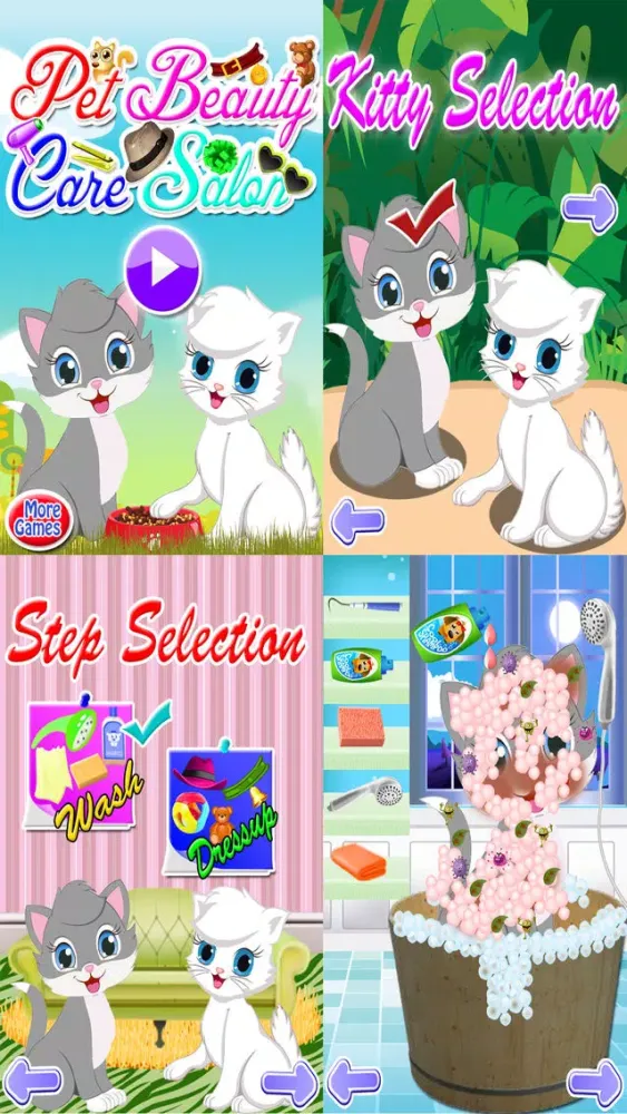صور Fluffy Kitty Cat Pet Dress up Salon