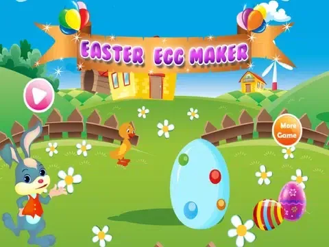 ภาพหน้าจอของ Easter Bunny Eggs Painting & Designing - Play free kids game iPad 