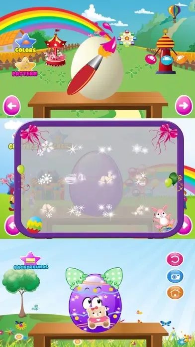 ภาพหน้าจอของ Easter Bunny Eggs Painting & Designing - Play free kids game