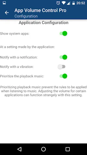 Capturas de tela do App Volume Control Pro