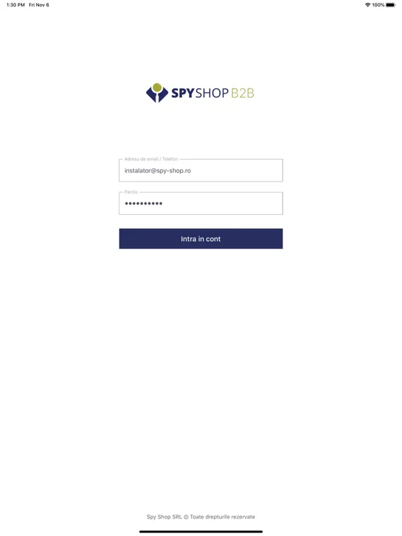 ภาพหน้าจอของ Spy Shop B2B iPad 