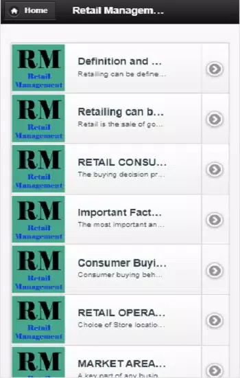 Capturas de tela do Retail Management
