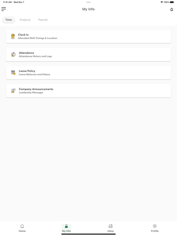 Capturas de tela do SquaHR- Time & Leave data iPad 