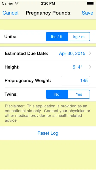 ภาพหน้าจอของ Pregnancy Pounds - Weight Tracking App