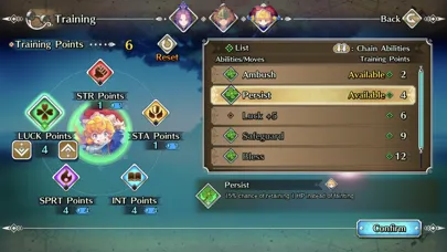 Capturas de tela do Trials of Mana+