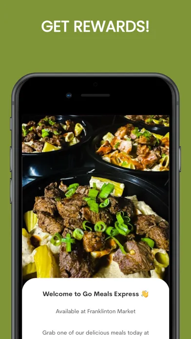 Capturas de tela do Go Meals Express