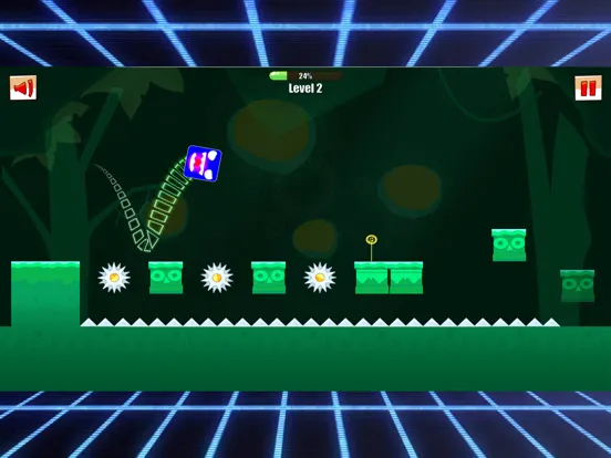 Tangkapan layar Square Dash GeoMetry jump fast iPad 