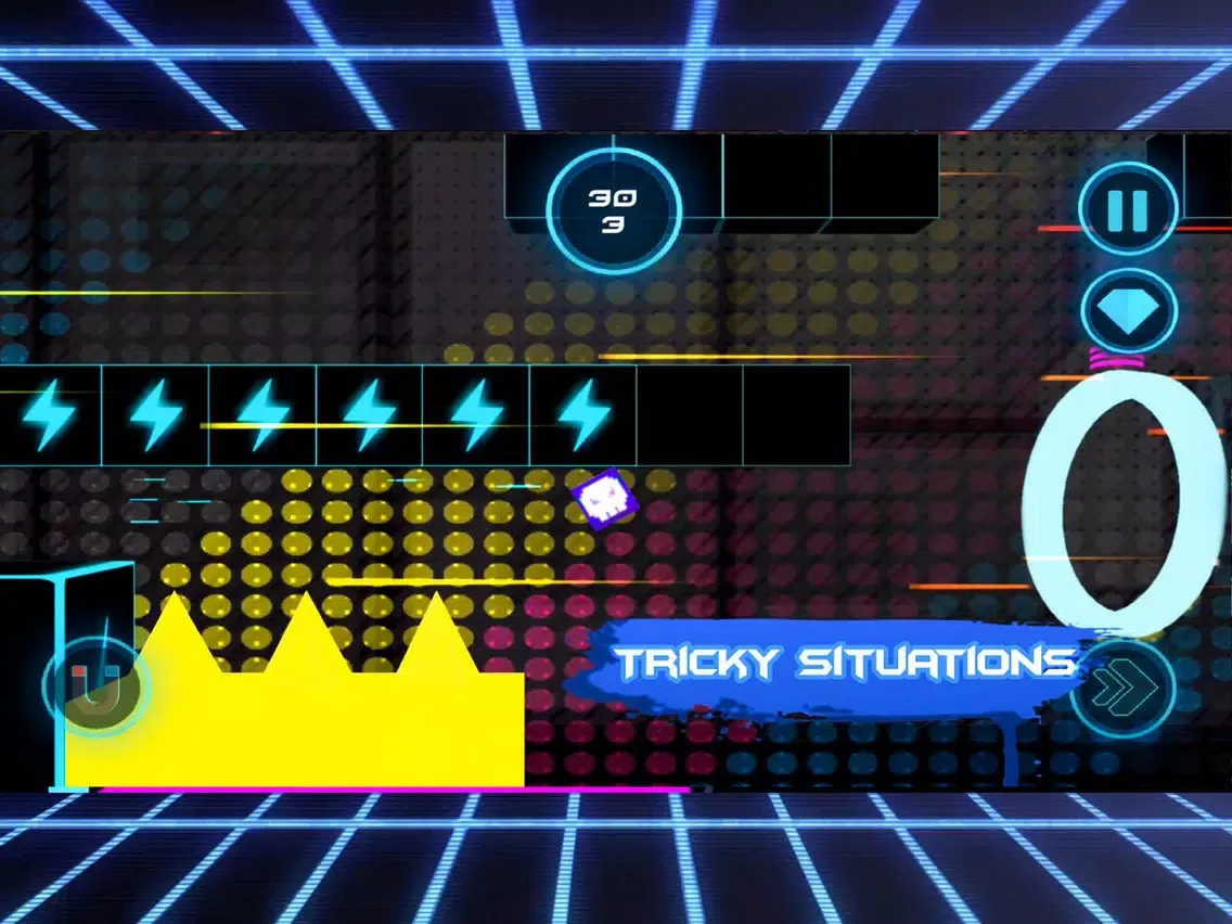 Dubstep Square Dash GeoMetry iPad  Screenshots