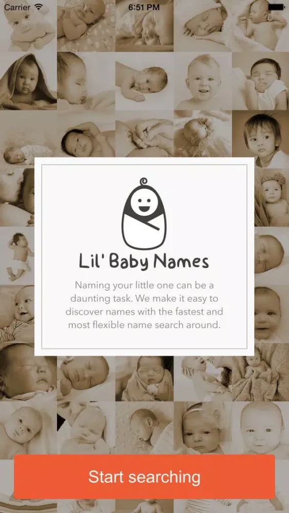 Tangkapan skrin Lil' BabyNames
