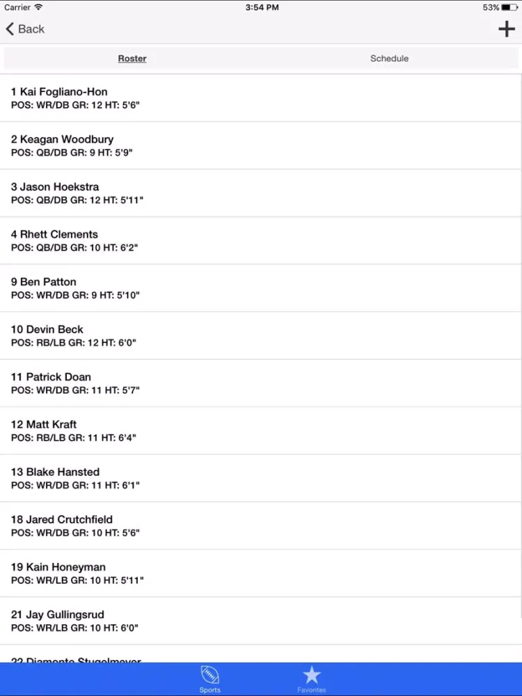 Captures d'écran de North Dakota Rosters iPad 