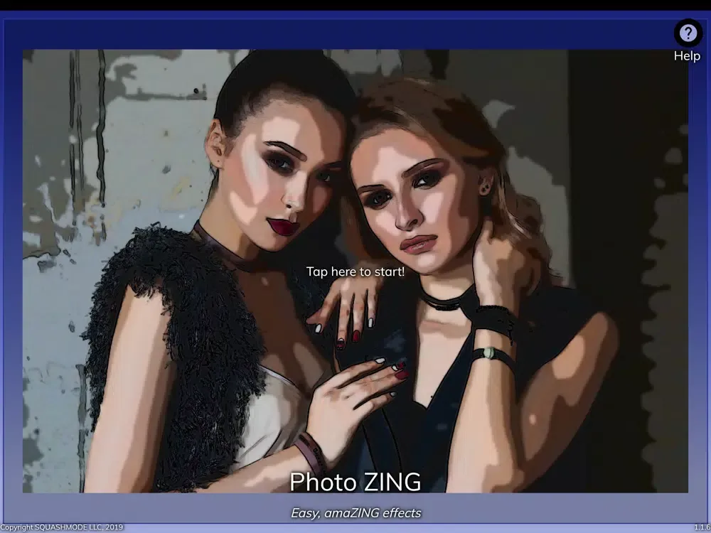 Tangkapan skrin Photo Zing iPad 