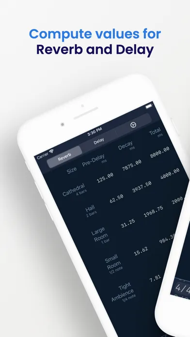 Reverb & Delay Calculator应用截图