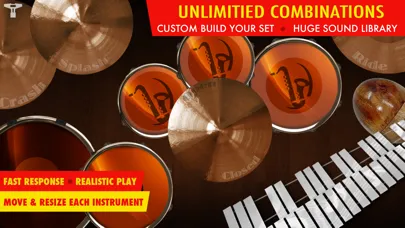 Drums XD FREE - Studio Quality Percussion Custom Built By You! - iPhone Version應用截圖