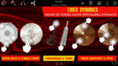 Drums XD FREE - Studio Quality Percussion Custom Built By You! - iPhone Version應用截圖