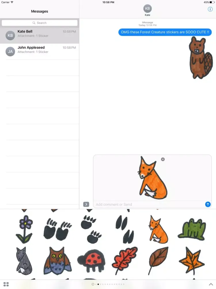 Forest Creatures iPad  Screenshots