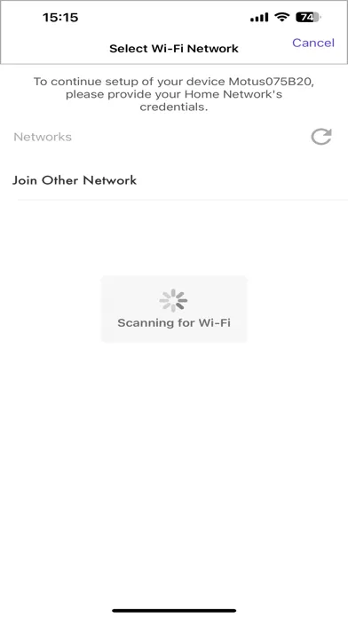 Tangkapan layar Motus Secure Provisioning