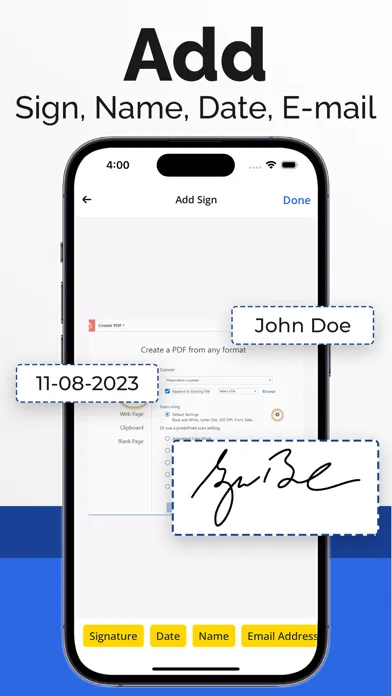 Signature Scan - Digital Sign Screenshots