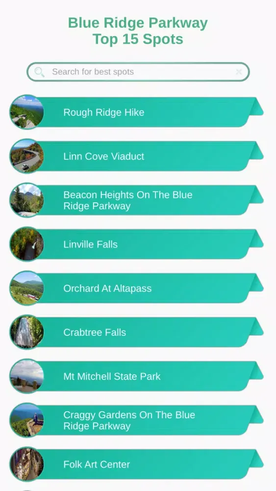 Blue Ridge Parkway Best Stops Ekran Görüntüleri