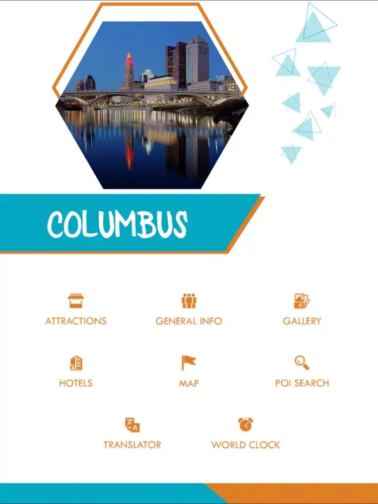 Capturas de tela do Columbus City Guide iPad 