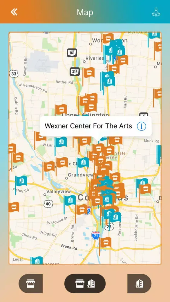 Capturas de tela do Columbus City Guide